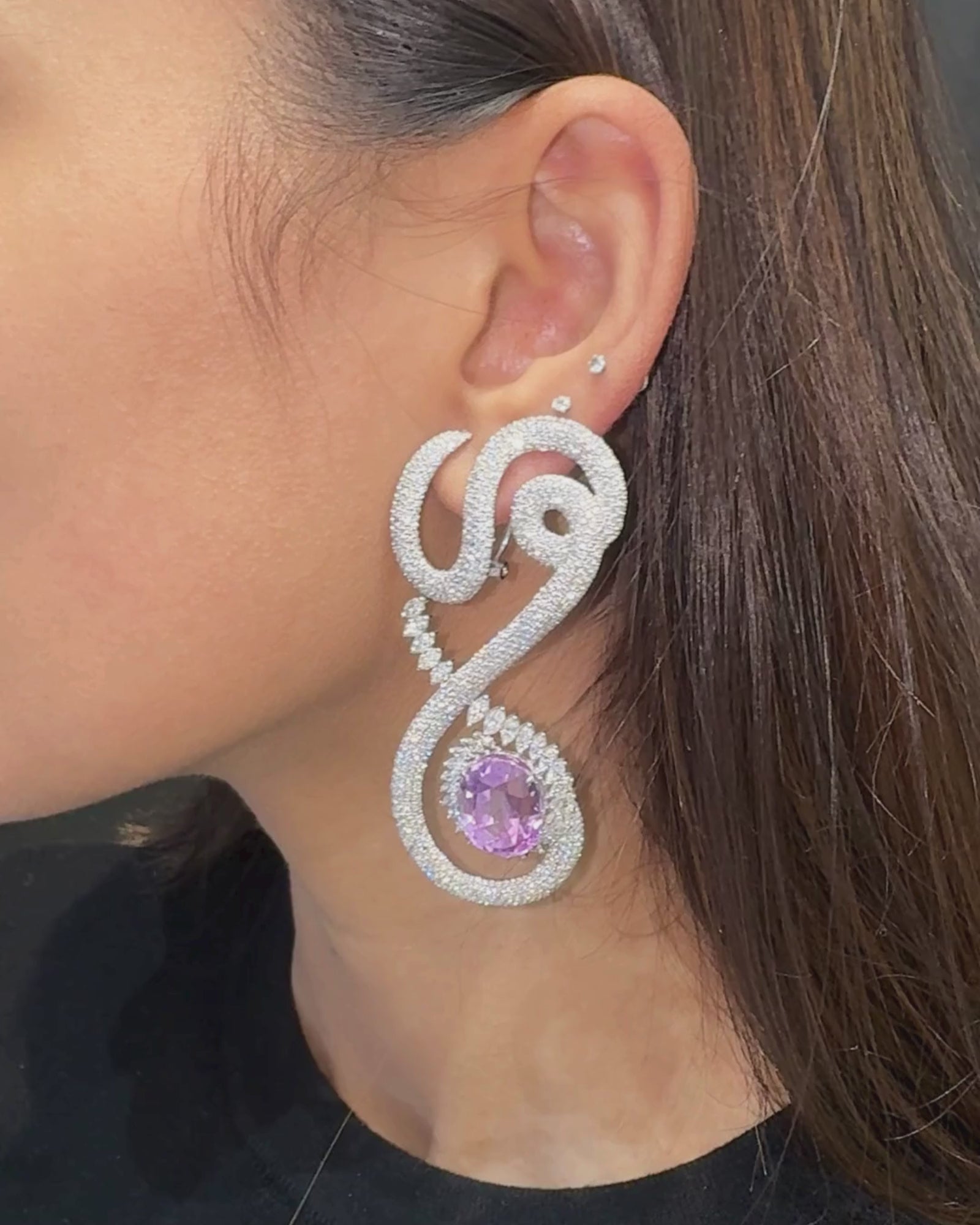 Pink Coded Earrings