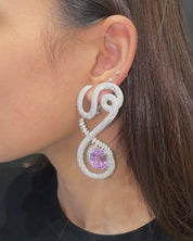 Pink Coded Earrings