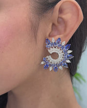 Sunburst Earrings (Tanzanite)