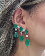 Emerald Drip Earrings