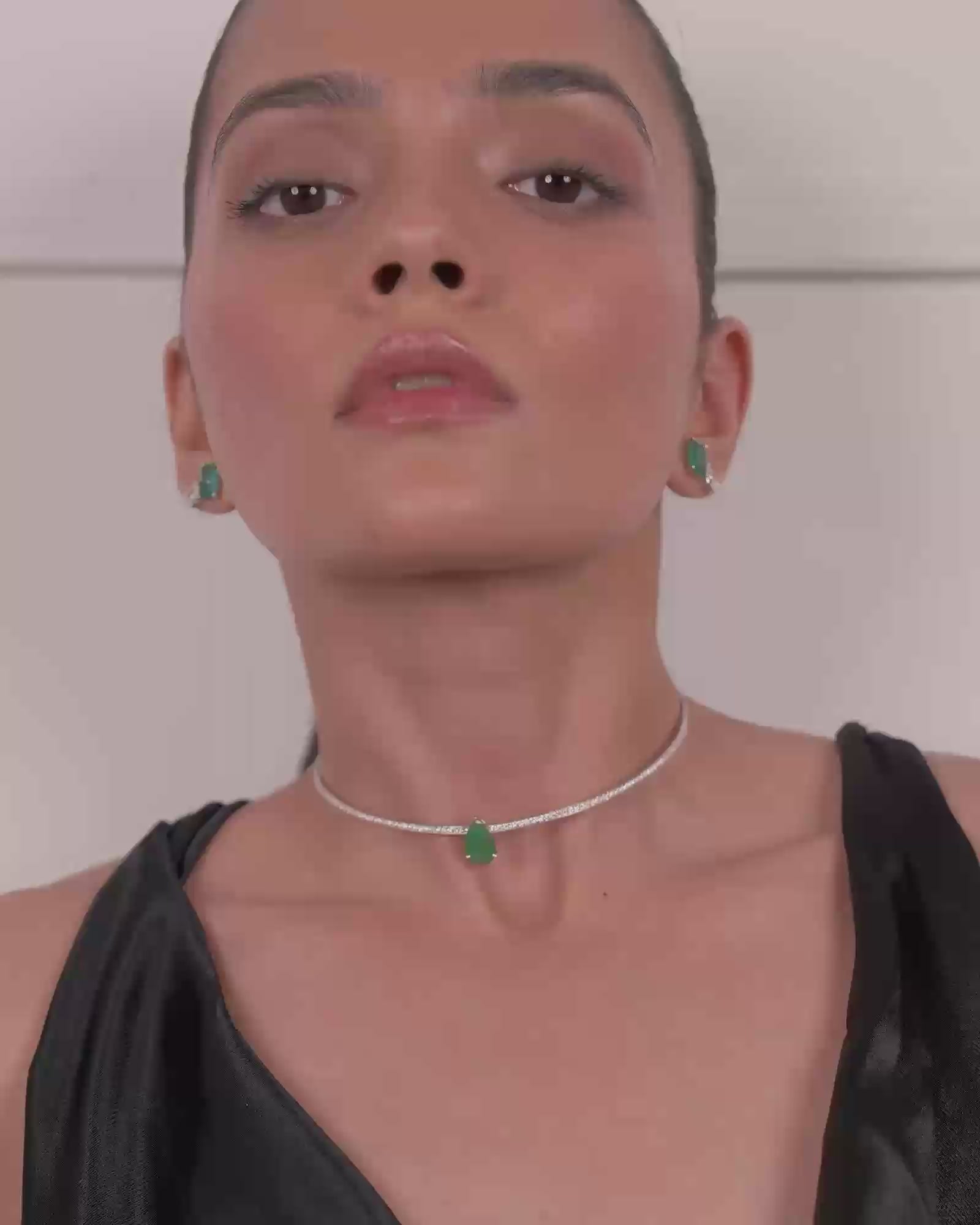 Emerald Drop Choker