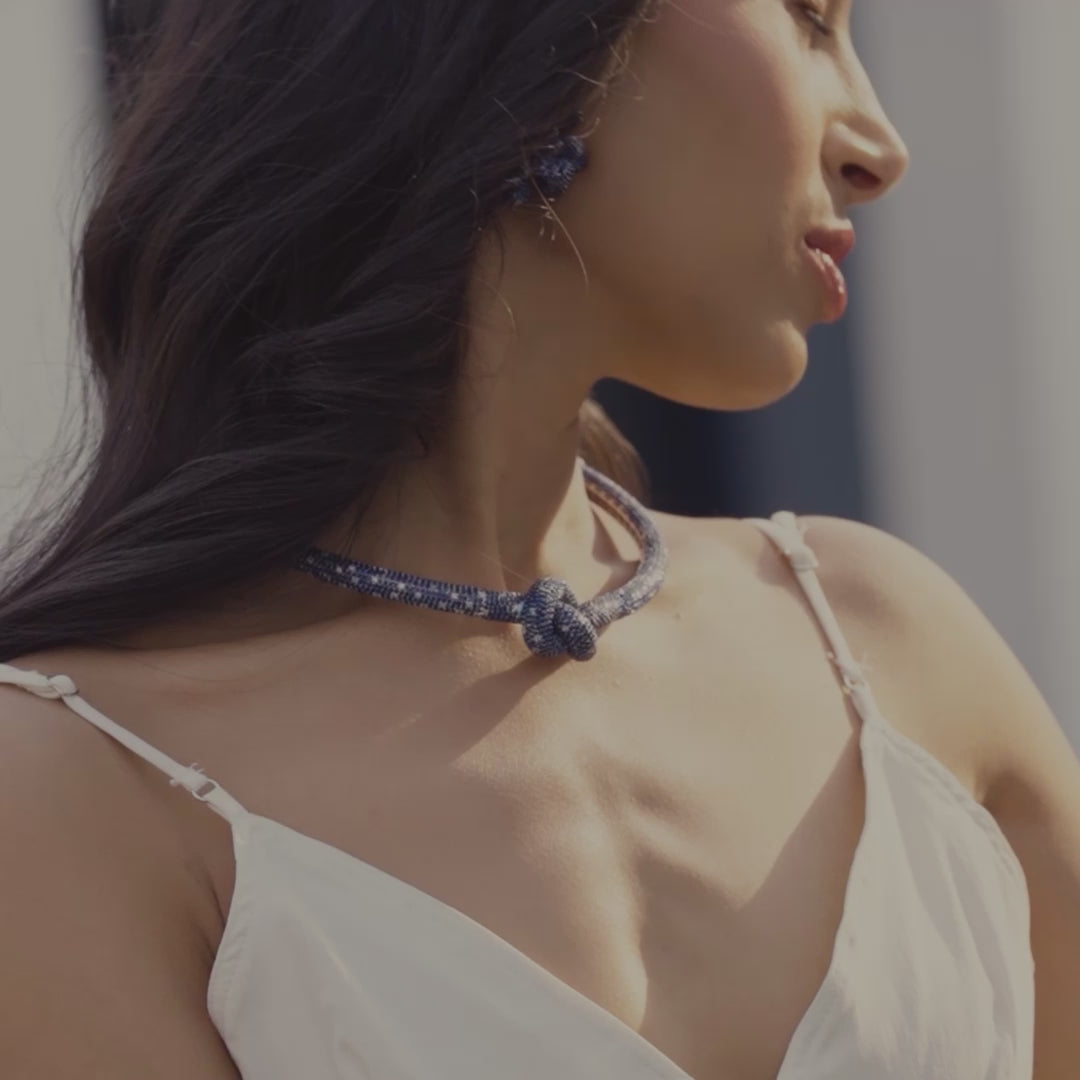 Sapphire Knot Choker