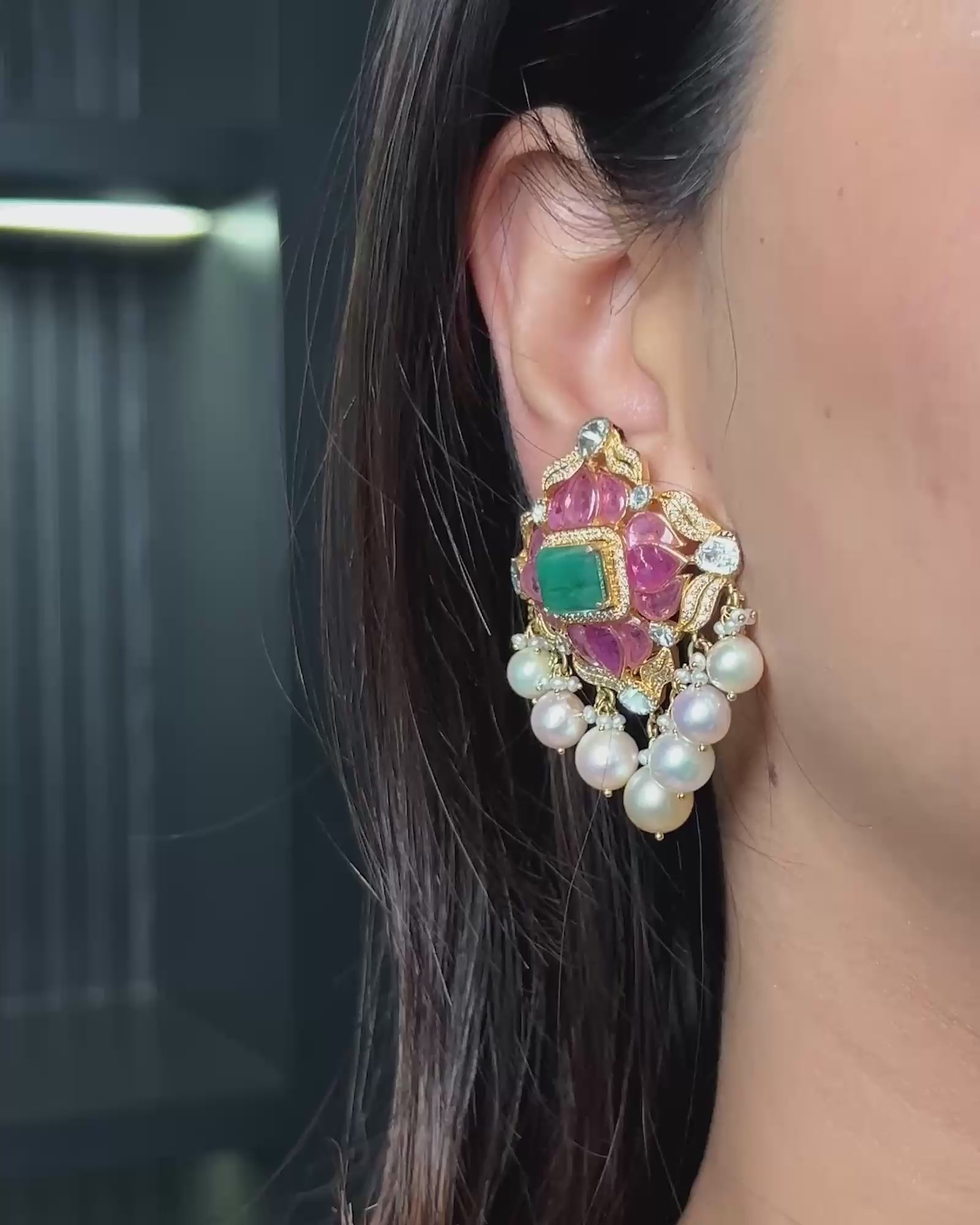 Mahreen Lotus Earrings