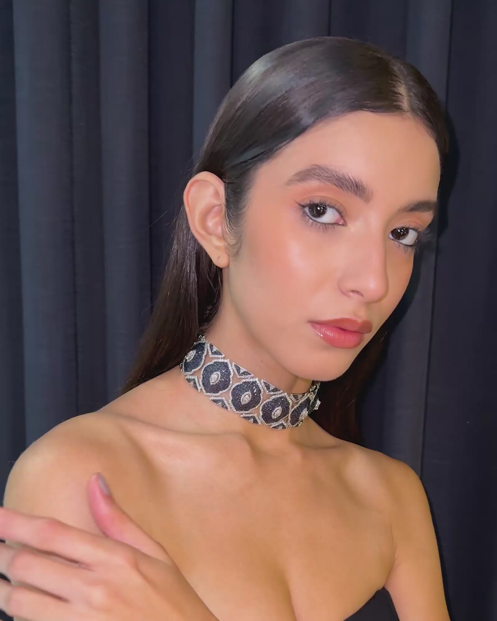 Blue Fleur Choker