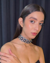 Blue Fleur Choker