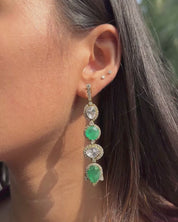 Bombay Raj Earrings (Emerald)