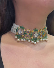 Emerald Gardenia Choker