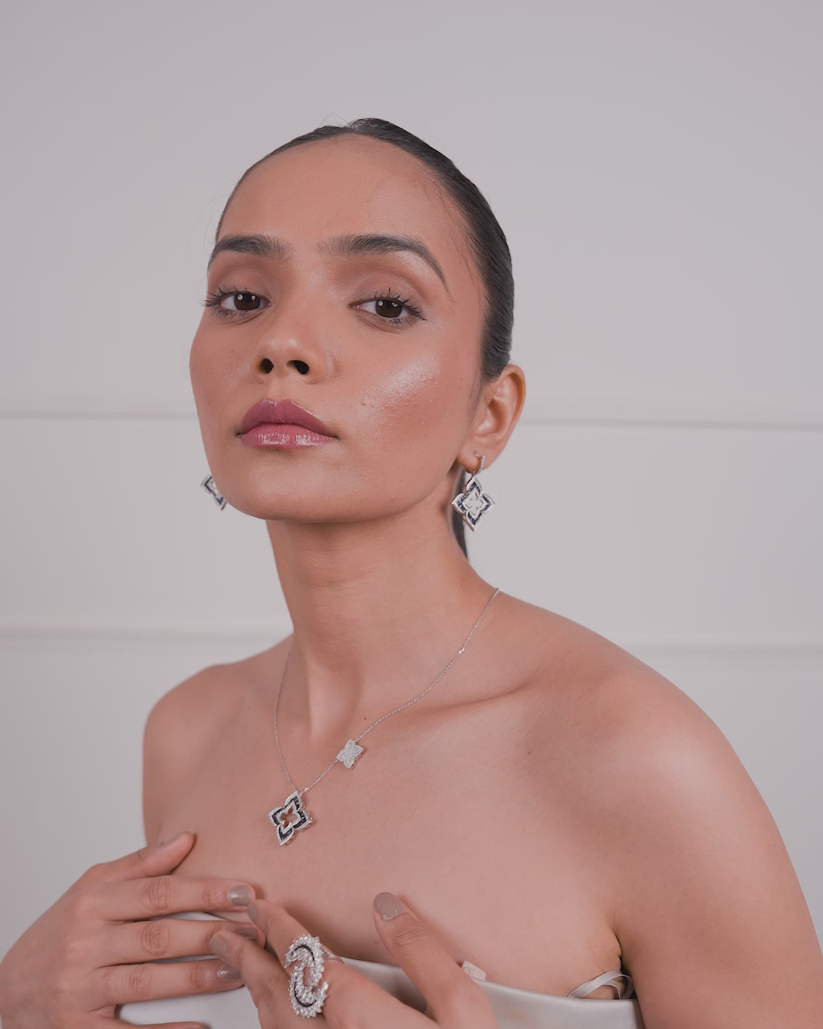 Midnight Clover Earrings