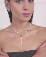 Emerald Core Lariat Necklace