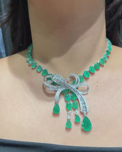Emerald Bow Necklace