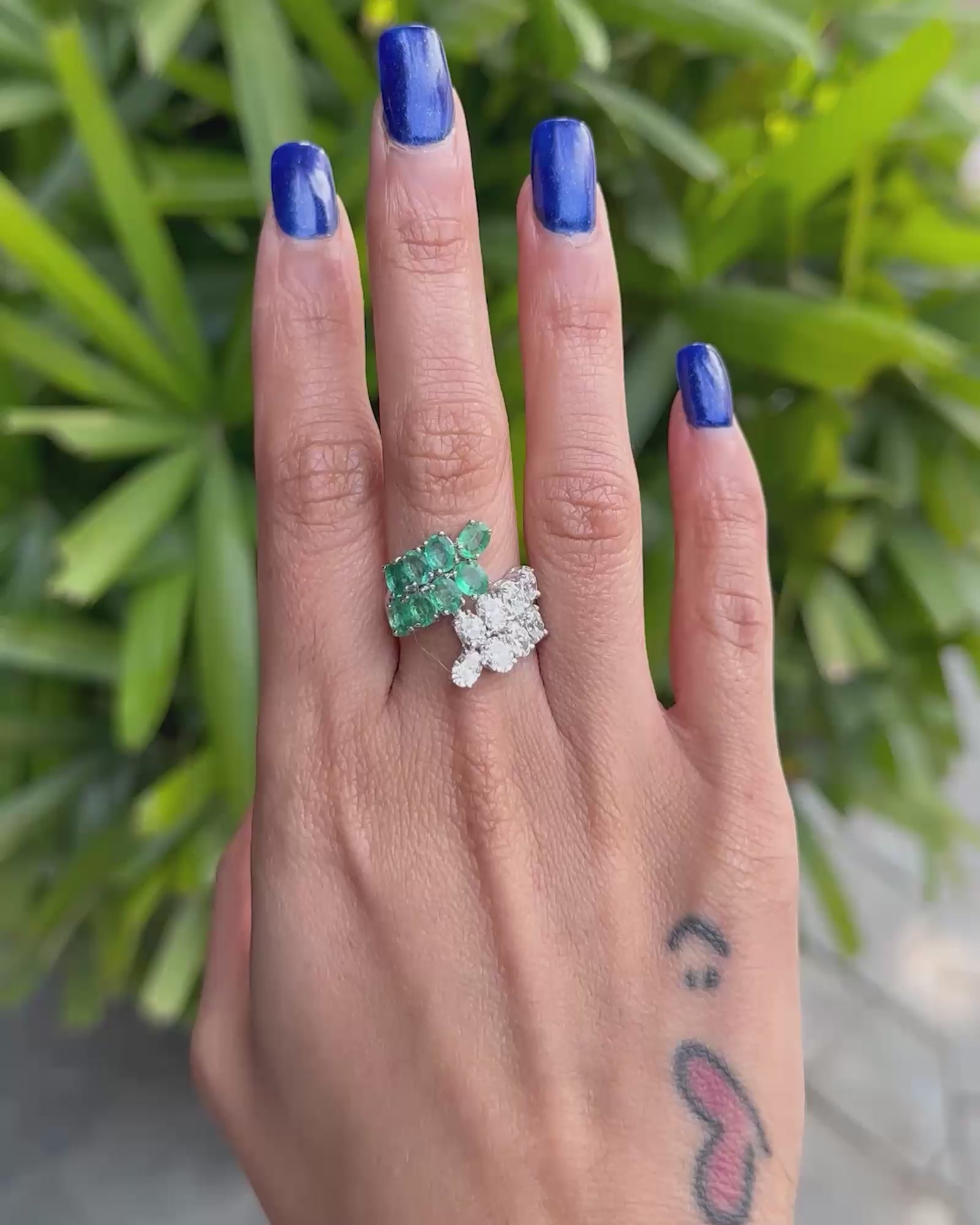 Emerald Blossom Ring