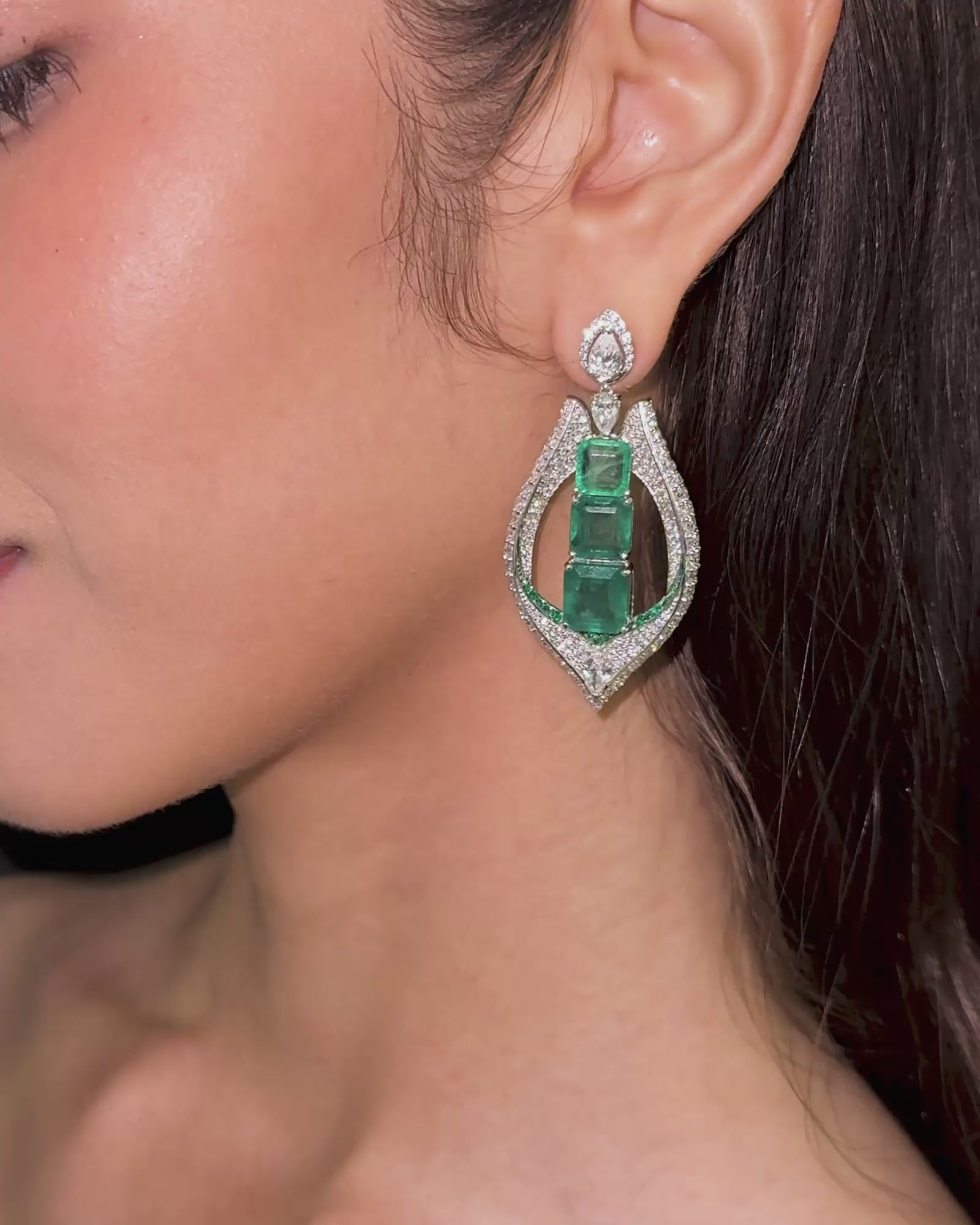 Emerald Spire Earrings