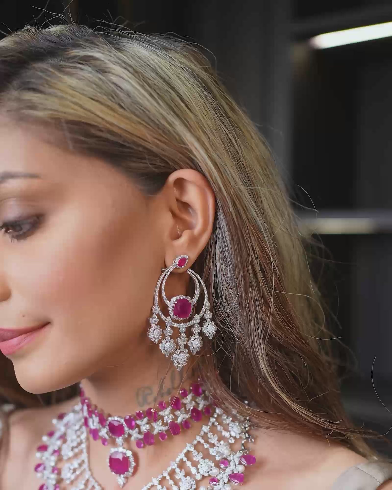 Ruby Eclipse Earrings