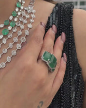 Crown Emerald Ring