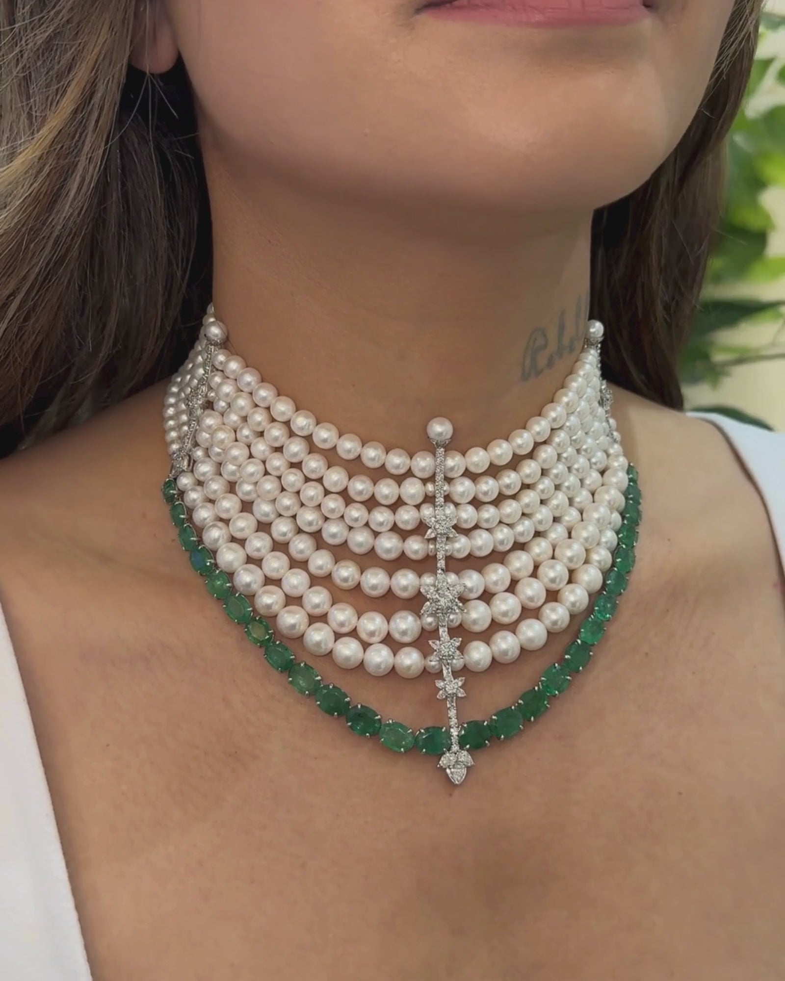 Pearl Anchor Necklace