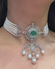 Flower Garden Pearl Choker