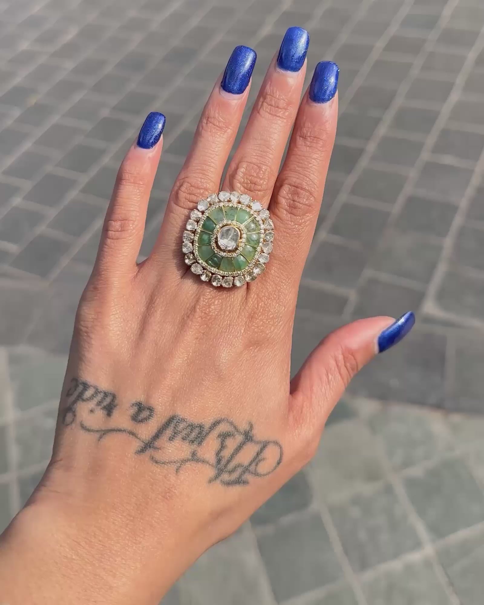 Emerald Duet Ring