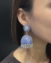 Tanzanite Swirl Jhumkas