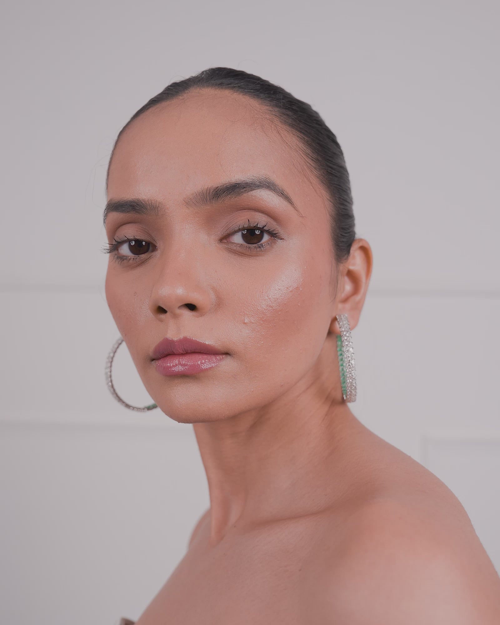 Lola's Diamond Emerald Hoops