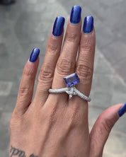 Tanzanite Drop Ring