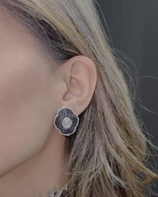 Blue Fleur Studs