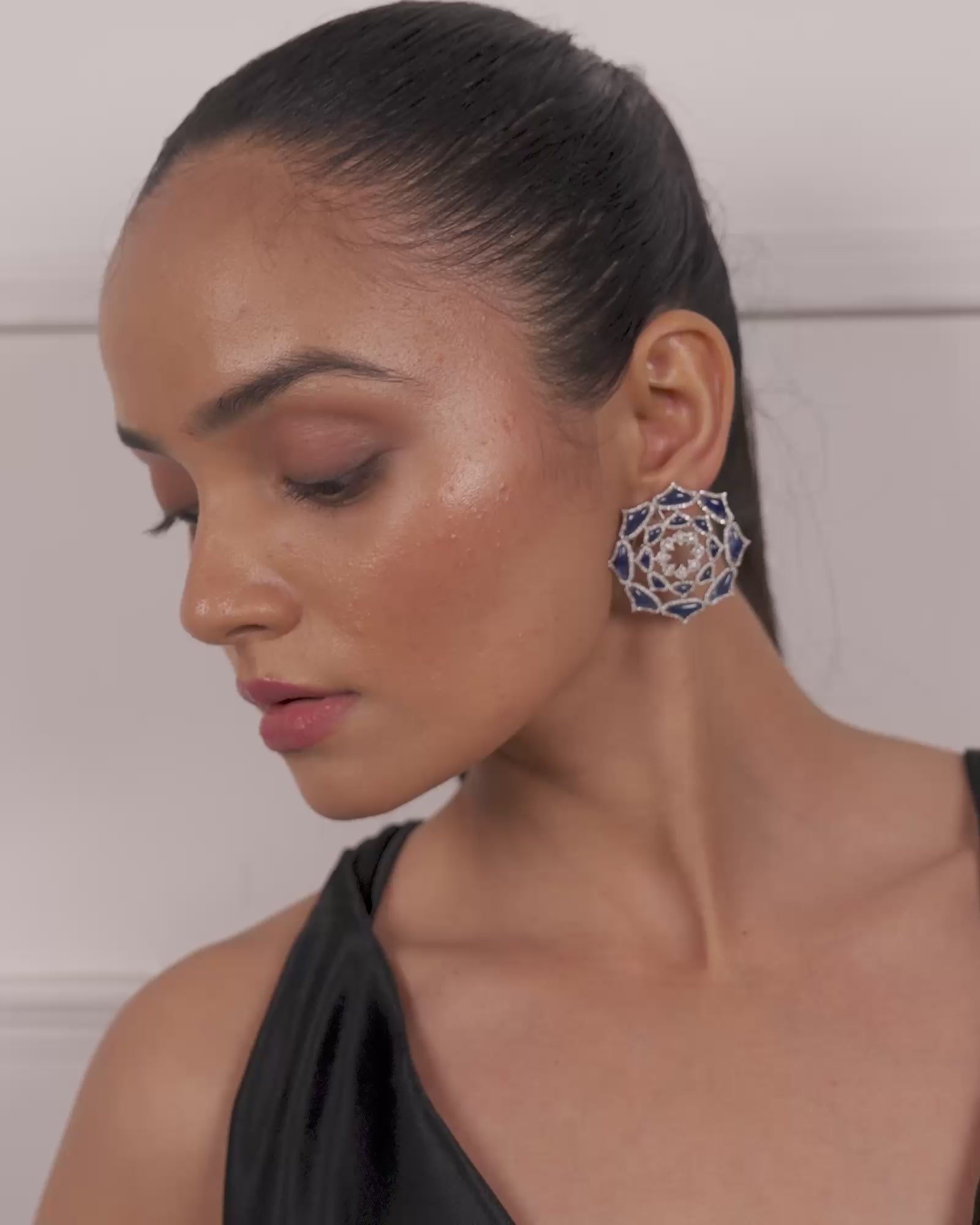 Sapphire Prism Earrings