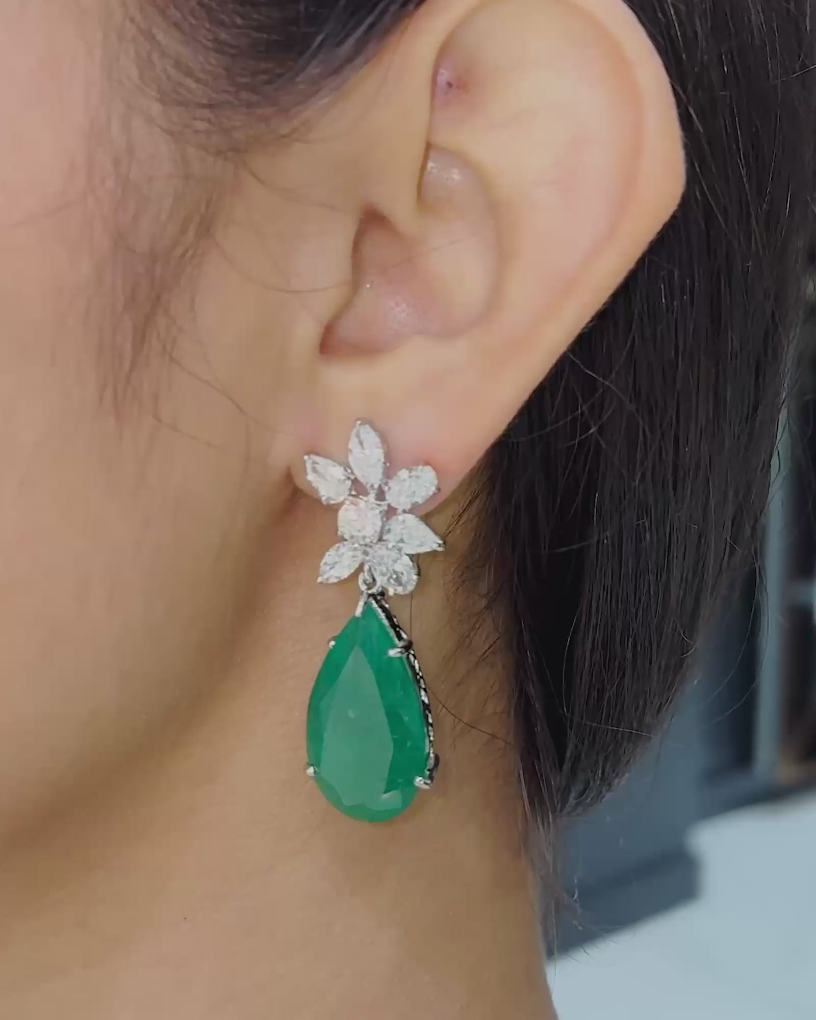 Emerald Drop Earrings