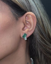 To The Moon and Back Emerald Studs