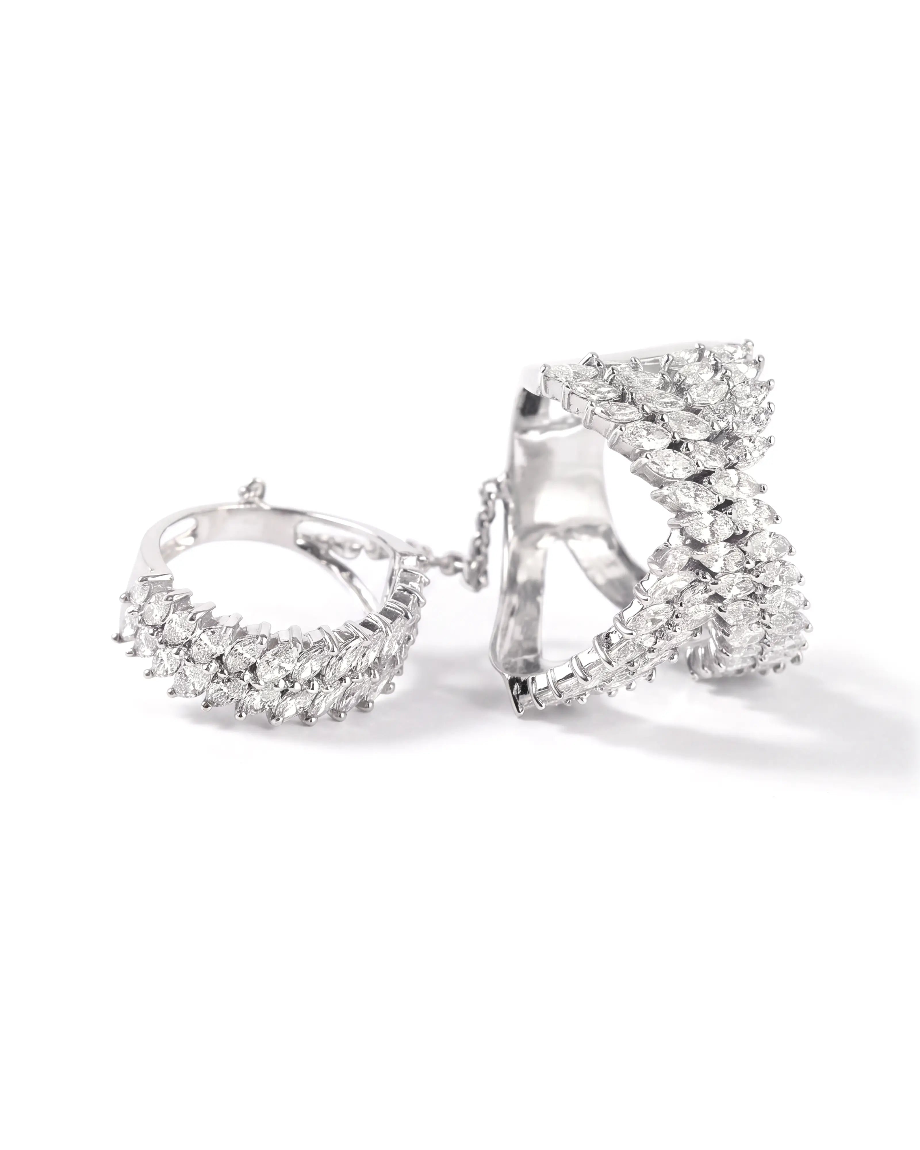 Swish Cross Diamond Ring